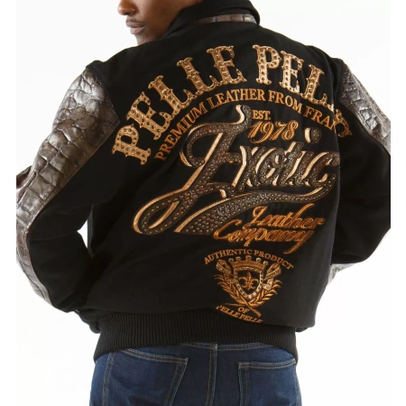 Pelle Pelle Brown Wool Leather Jacket view 2