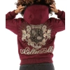 Bold Pelle Pelle Hooded Crest Maroon Jacket