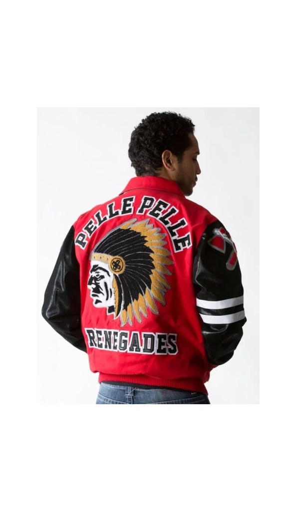 Pelle Pelle Indian Red Black Renegade Jacket