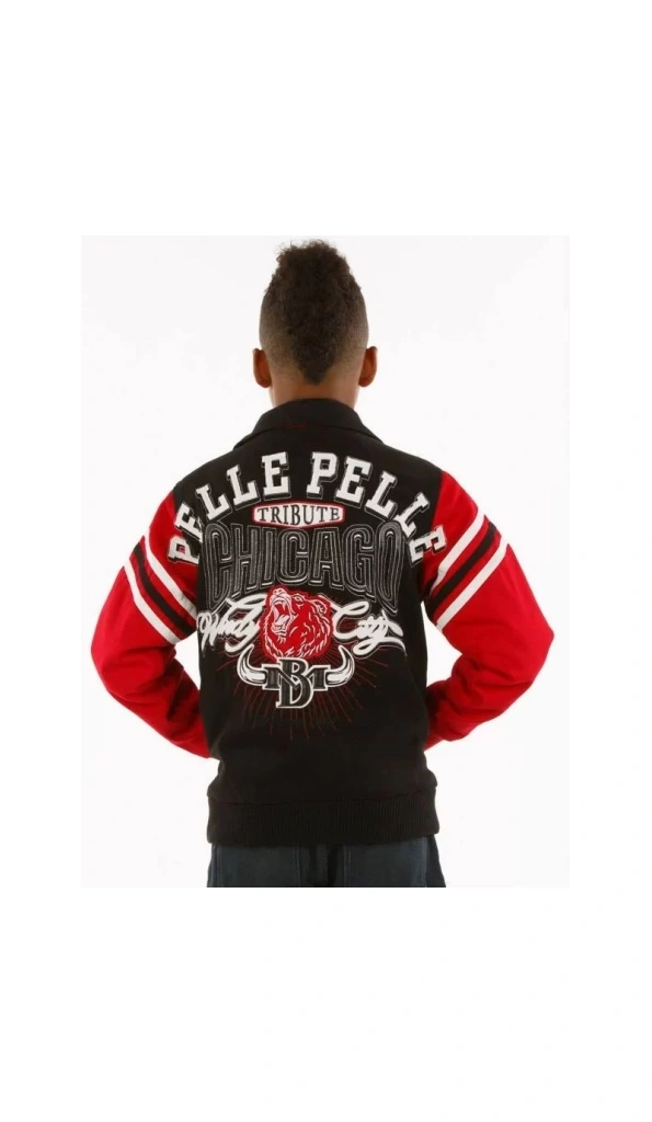 Pelle Pelle Kids Black Red Tribute Jacket