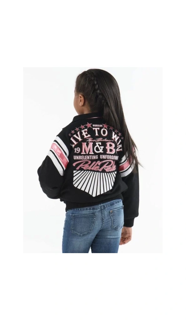 Pelle Pelle Kids Pink Black Jacket