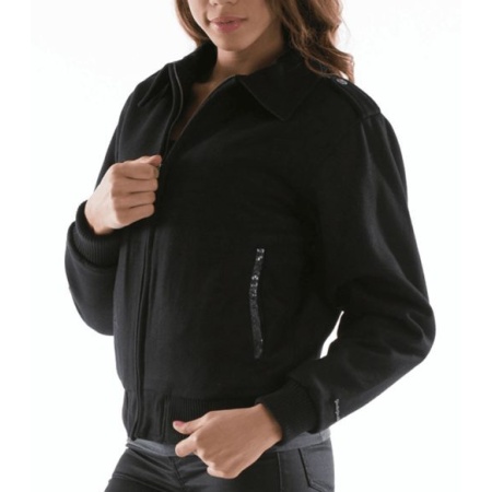 Pelle Pelle Dragon Black Wool Jacket | Women Jacket view 2