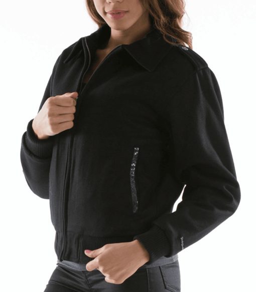 Pelle Pelle Dragon Black Wool Jacket | Women Jacket view 2