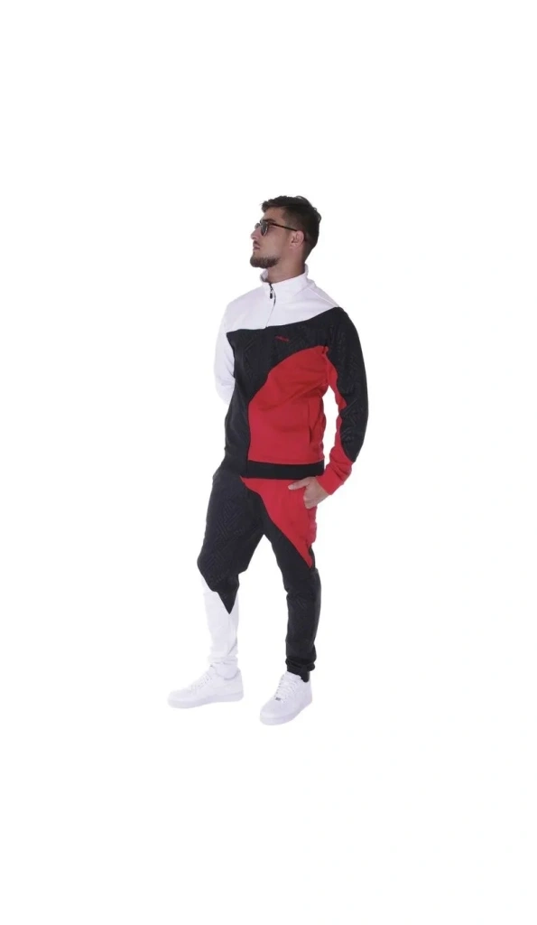 Pelle Pelle Abstract Black Red Tracksuit