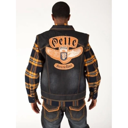 PELLE PELLE BLACK DARK DENIM VEST