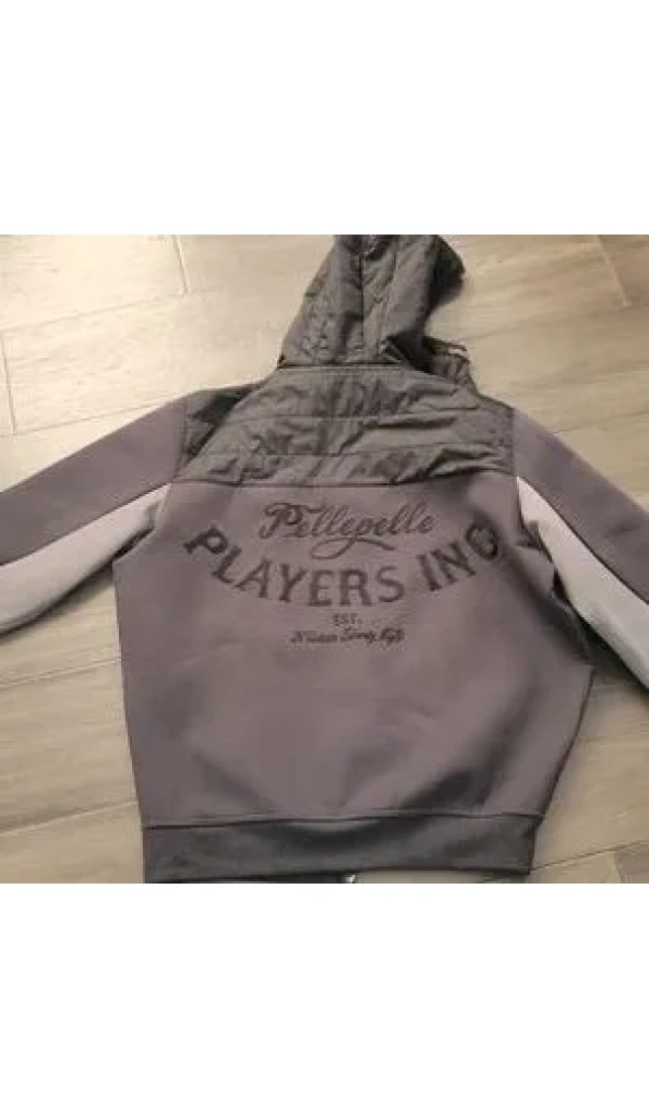PELLE PELLE GREY HOODED JACKET