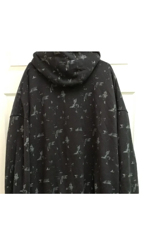 Pelle Pelle Black Printed Wool Hood Jacket