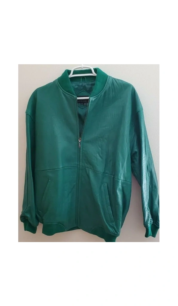 Pelle Pelle Green Leather Bomber Jacket