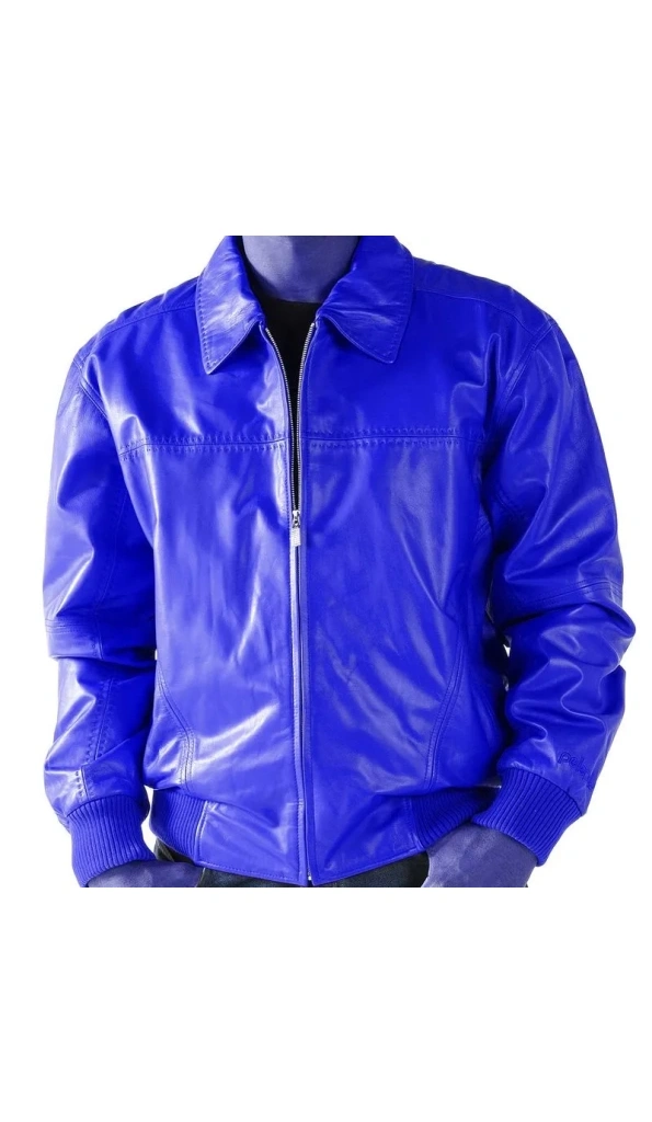 Pelle Pelle Blue Pick Stitch Blouson Jacket