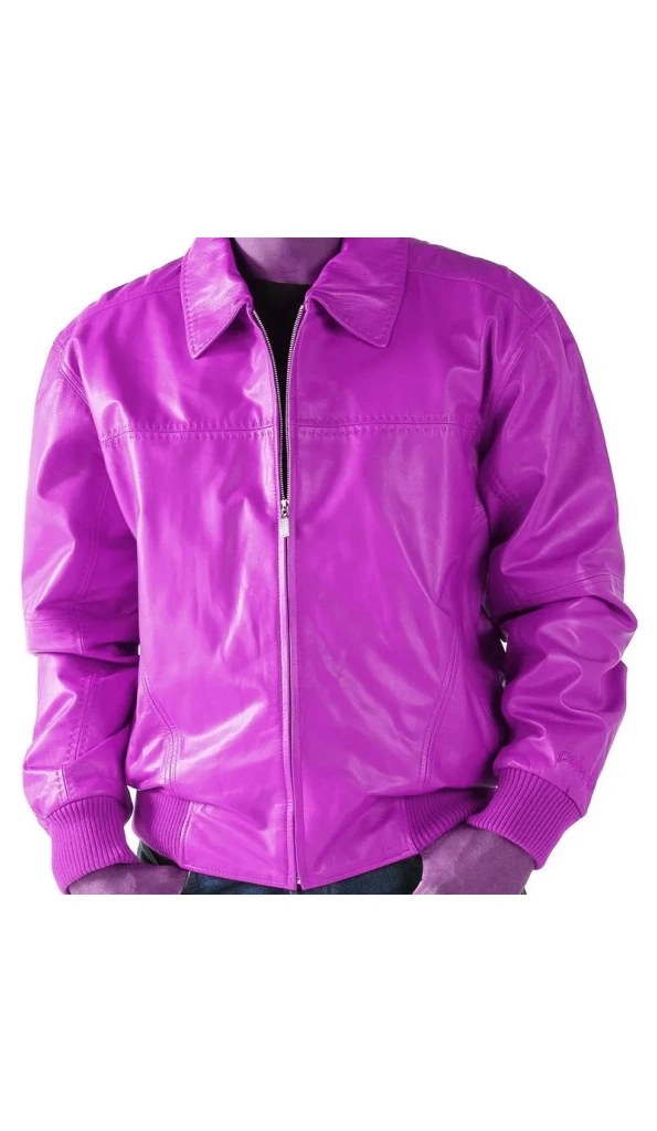 Pelle Pelle Purple Pick Stitch Blouson Jacket