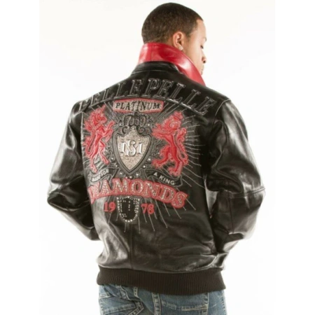 PELLE PELLE DIAMONDS BLACK LEATHER JACKET view 2