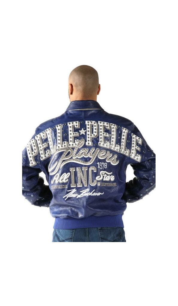 Bold Pelle Pelle Players Blue Leather Jacket