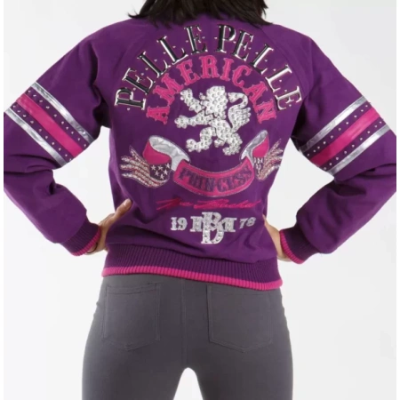 Pelle Pelle Purple Wool Jacket view 2