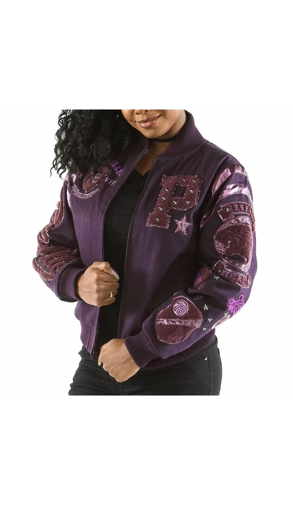 Pelle Pelle Purple Varsity Jacket