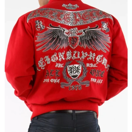 Pelle Pelle Red Studded Wool Jacket view 2