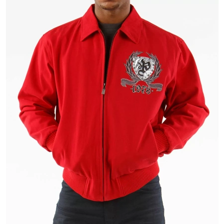 Pelle Pelle Red Studded Wool Jacket