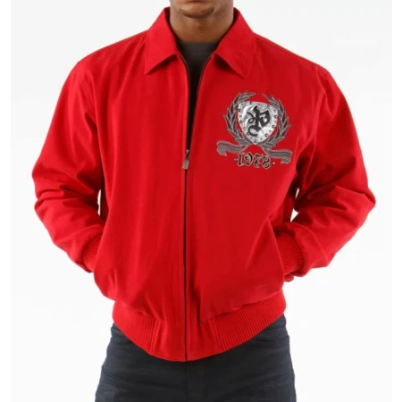 Pelle Pelle Red Studded Wool Jacket view 2