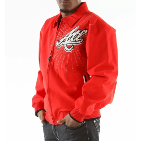 Exclusive Pelle Pelle Red Atlanta Tribute Cut Jacket view 2