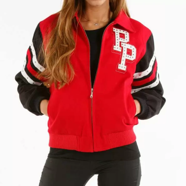 Red Black Pelle Pelle Chicago Jacket