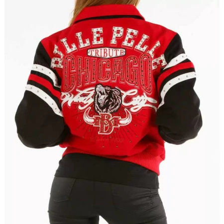Red Black Pelle Pelle Chicago Jacket view 2