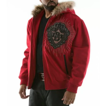 Bold Pelle Pelle Red Platinum King Fur Hood Jacket view 2