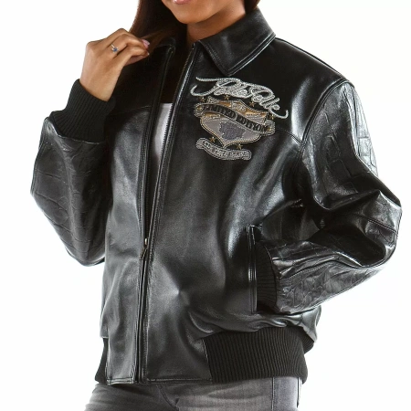 Pelle Pelle White Black Leather Jacket