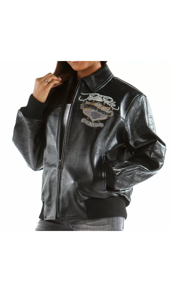 Pelle Pelle White Black Leather Jacket