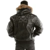 BLACK LEATHER JACKET BY PELLE PELLE