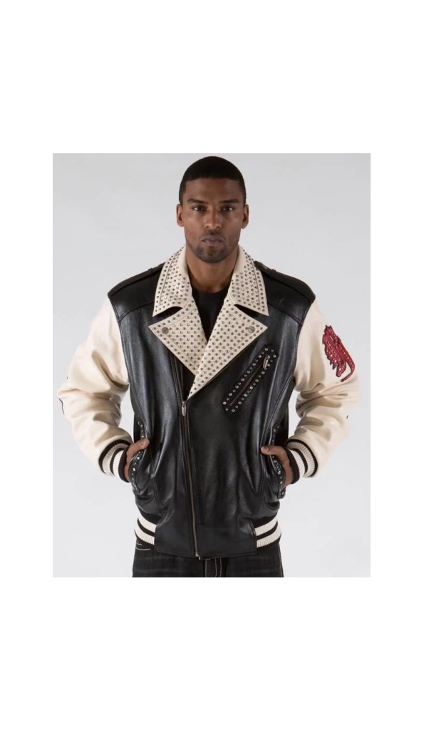 Bold Pelle Pelle Varsity Biker Plush Jacket