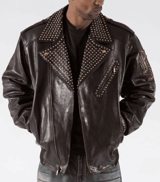 Pelle Pelle Biker Brown Leather Jacket