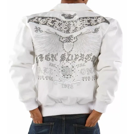 Pelle Pelle White Zipper Wool Jacket view 2