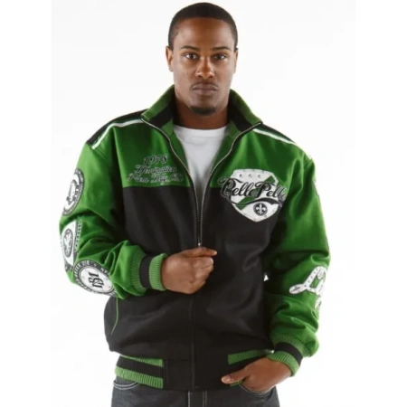 PELLE PELLE GREEN VARSITY JACKET WONDERFUL