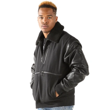 PELLE PELLE BLACK ZIPPER JACKET WONDERFUL view 3