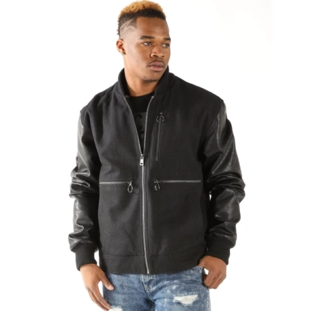 PELLE PELLE BLACK ZIPPER JACKET WONDERFUL