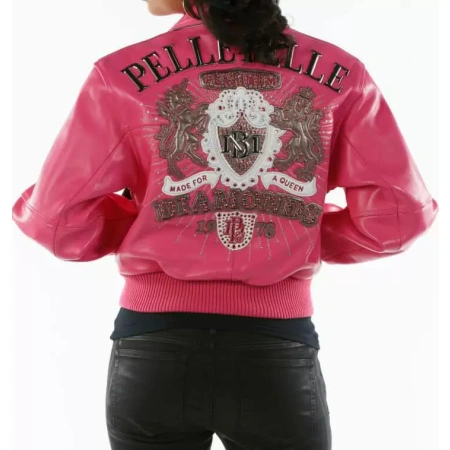 Exclusive Pink Pelle Pelle Diamonds for Queen Jacket