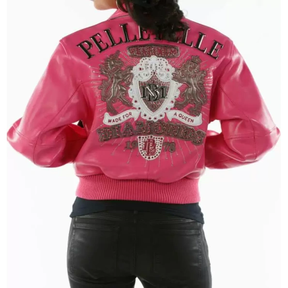 Exclusive Pink Pelle Pelle Diamonds for Queen Jacket