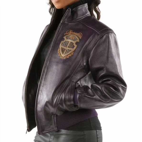 Purple Pelle Pelle Leather Jacket