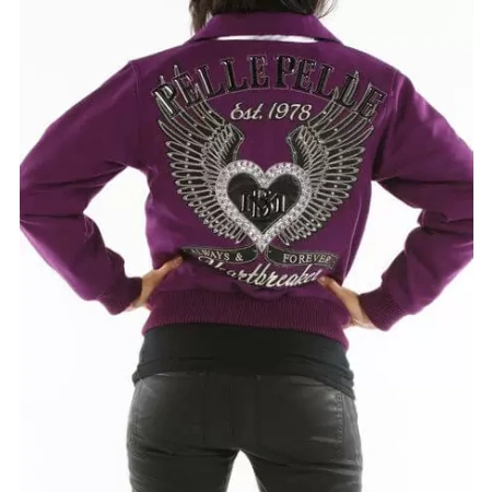 Bold Purple Pelle Pelle Heart Breaker Jacket
