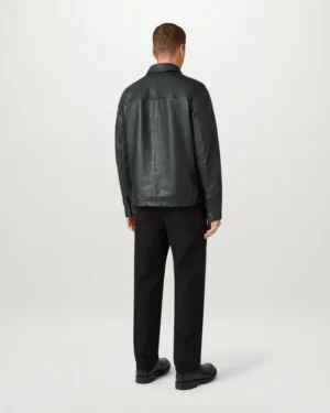 Belstaff Quarry Overshirt Cheviot Leather Jacket