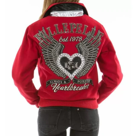 Bold Red Pelle Pelle Heart Breaker Jacket
