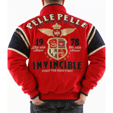 Bold Red Pelle Pelle Invincible Jacket