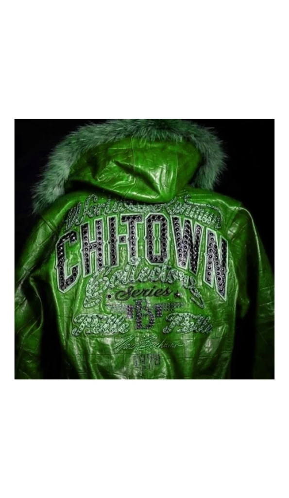 Pelle Pelle Chi Town Green Leather Jacket