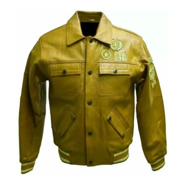 Pelle Pelle Yellow Star 1978 Leather Jacket
