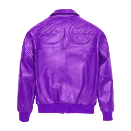 Pelle Pelle Purple Puff Plush Leather Jacket view 3