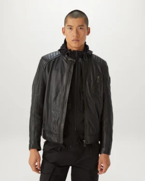 Belstaff Racer Cheviot Leather Jacket