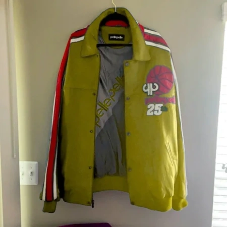 Pelle Pelle Olive Basketball Leather Jacket