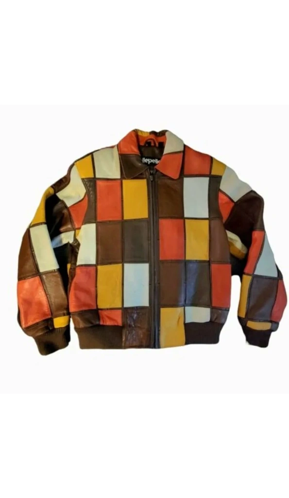 Pelle Pelle Multicolor Boxes Leather Jacket