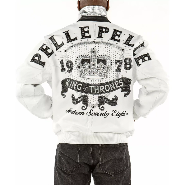 Exclusive Pelle Pelle King 1978 White Leather Jacket