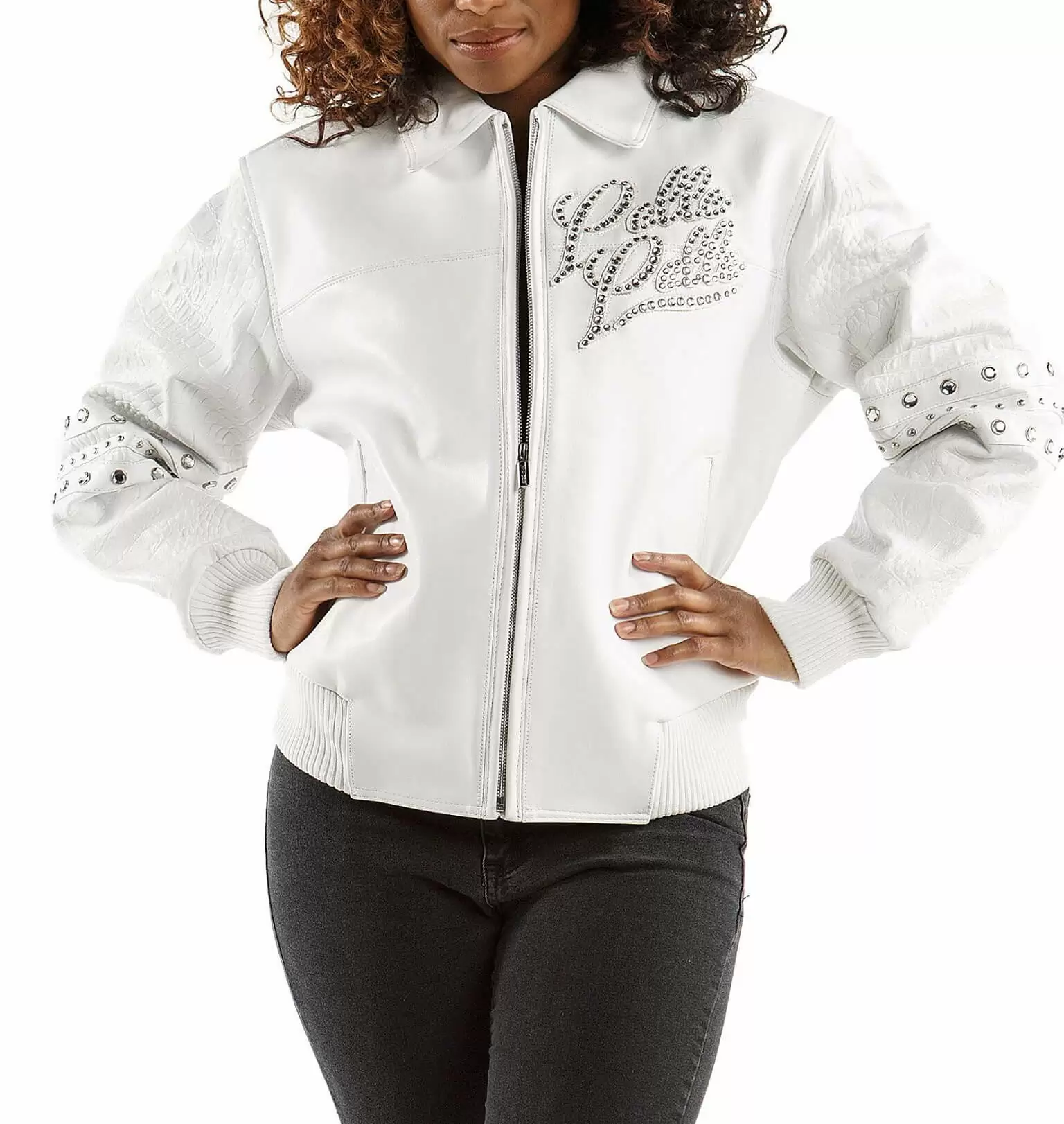 Bold White Pelle Pelle Leather Jacket view 2