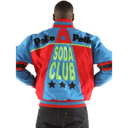 Pelle Pelle Red Blue Varsity Wool Jacket